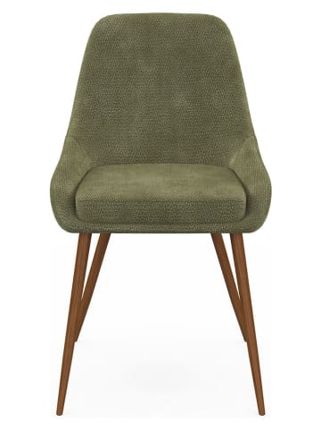 IDOMYA Essentials 4-delige set: eetkamerstoelen "Olivia" kaki - (B)47,5 x (H)79 x (D)54 cm