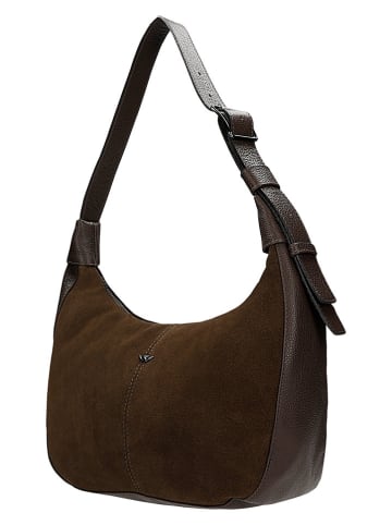 Wojas Skórzana torebka w kolorze brązowym - 34 x 23 x 12 cm
