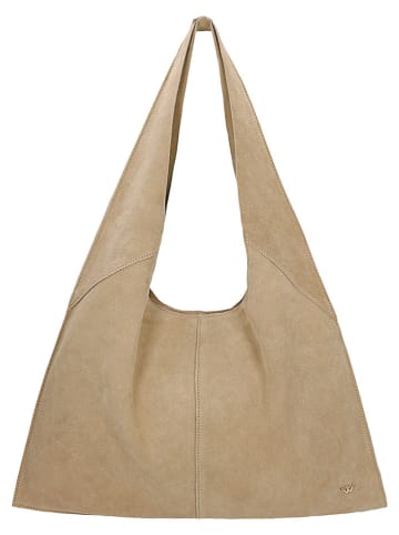 Wojas Skórzany shopper bag w kolorze beżowym - 48 x 30 x 1 cm