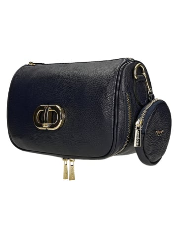 Wojas Leder-Umhängetasche in Schwarz - (B)25 x (H)17 x (T)10 cm