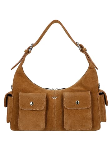 Wojas Leder-Schultertasche in Hellbraun - (B)32 x (H)20 x (T)11 cm
