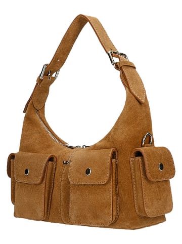 Wojas Leder-Schultertasche in Hellbraun - (B)32 x (H)20 x (T)11 cm