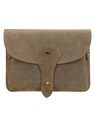 Wojas Leder-Umhängetasche in Taupe - (B)24 x (H)18 x (T)3 cm