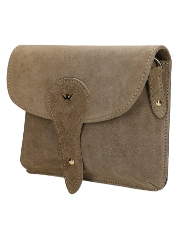 Wojas Leder-Umhängetasche in Taupe - (B)24 x (H)18 x (T)3 cm
