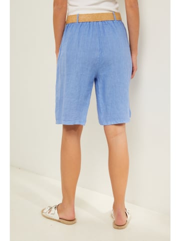 Lin Passion Leinen-Bermudas in Hellblau
