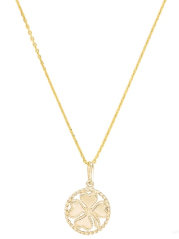 OR ÉCLAT Gold-Halskette ''Trèfle Nature'' mit Anhänger