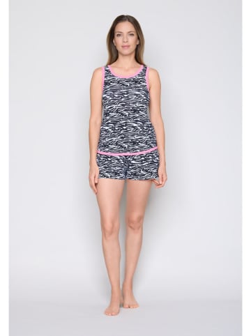 Joop! Bodywear Koszulka piżamowa w kolorze biało-czarnym