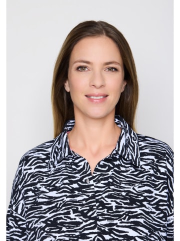 Joop! Bodywear Pyjama-Oberteil in Schwarz/ Weiß