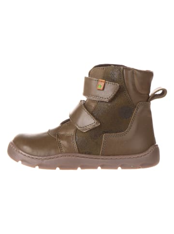 El Naturalista Skórzane botki zimowe w kolorze khaki