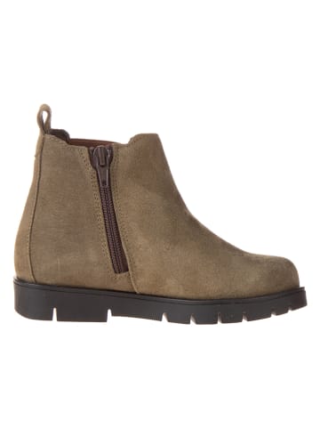 El Naturalista Leder-Chelsea-Boots in Hellbraun/ Grau
