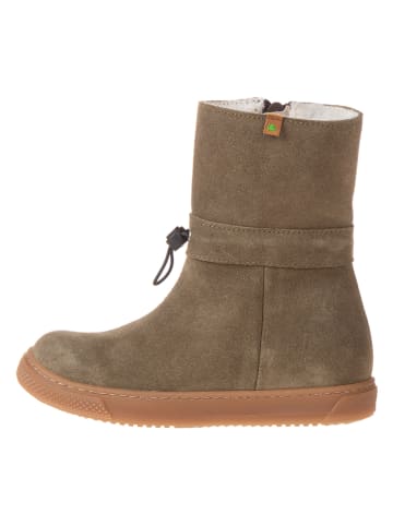 El Naturalista Skórzane botki zimowe w kolorze khaki