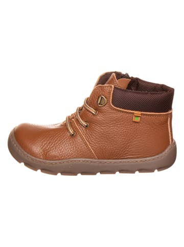 Leder-Barfußschuhe in Hellbraun