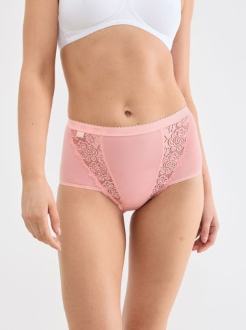 Sloggi Pełne figi high waist (4 pary) "Chic" w kolorze beżowo-jasnoróżowo-białym