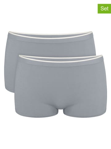 Sloggi Pełne figi high waist (2 pary) "Go Sense" w kolorze szarym