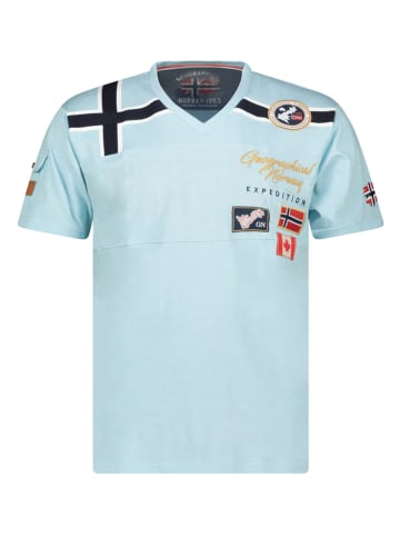Geographical Norway Shirt "Jaradock" lichtblauw