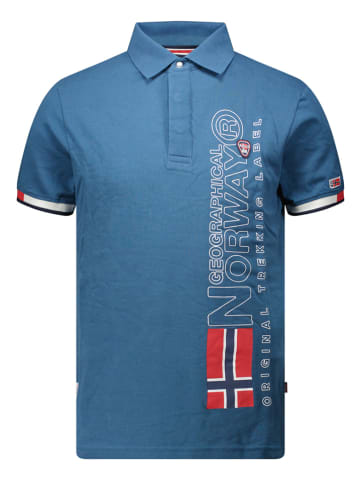 Geographical Norway Koszulka polo "Kogo" w kolorze niebieskim