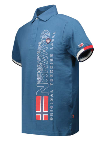 Geographical Norway Koszulka polo "Kogo" w kolorze niebieskim