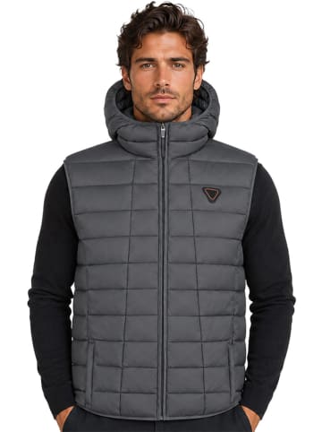 Geographical Norway Kamizelka pikowana "Vaipter" w kolorze antracytowym