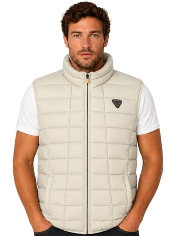 Doorgestikte bodywarmer "Vaipter" crème