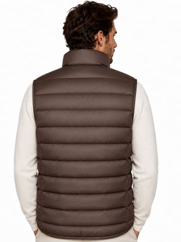 Geographical Norway Doorgestikte bodywarmer "Vamiglobe" bruin