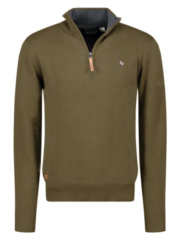 Geographical Norway Sweter "Fregate" w kolorze khaki