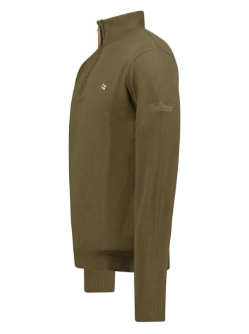 Geographical Norway Sweter "Fregate" w kolorze khaki