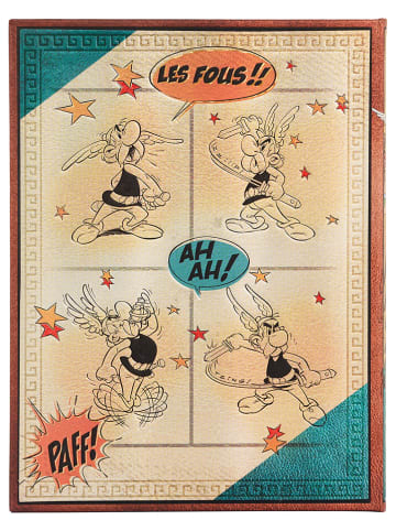 Paperblanks Notatnik "Asterix the Gaul" w kolorze turkusowym w linie - 17,5 x 23 cm