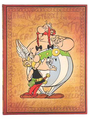 Paperblanks Liniertes Notizbuch ''Asterix & Obelix'' in Orange - (B)17,5 x (H)23 cm