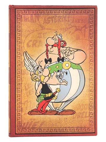 Paperblanks Liniertes Notizbuch ''Asterix & Obelix'' in Orange - (B)9 x (H)14 cm