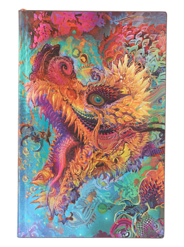 Paperblanks Gestipt notitieboek ''Humming Dragon'' meerkleurig - (B)13,5 x (H)21 cm