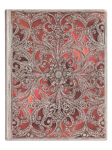 Paperblanks Liniertes Notizbuch ''Granat'' in Rot - (B)18 x (H)23 cm