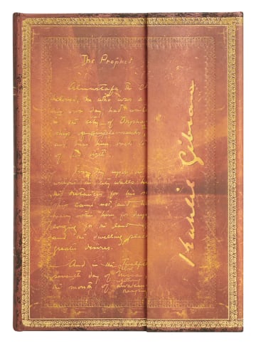Paperblanks Notatnik "Kahlil Gibran" w kolorze jasnobrązowym w linie - 13 x 18 cm