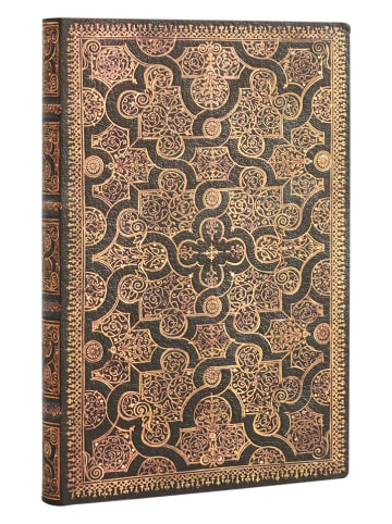 Paperblanks Liniertes Notizbuch ''Enigma'' in Braun/ Gold - (B)13 x (H)18 cm