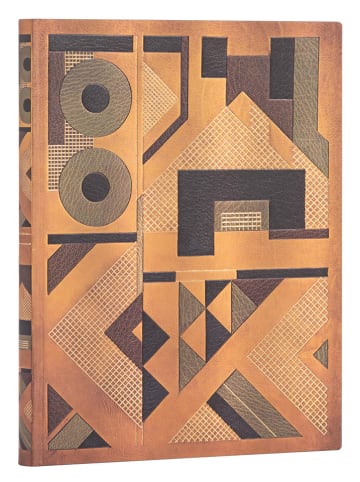 Paperblanks Gelinieerd notitieboek ''Moutarde'' bruin/oranje - (B)18 x (H)23 cm