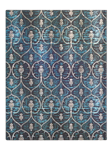 Paperblanks Notatnik "Blue Velvet" w kolorze niebieskim - 18 x 23 cm