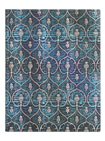 Paperblanks Blanko Notizbuch ''Samtblau'' in Blau - (B)18 x (H)23 cm