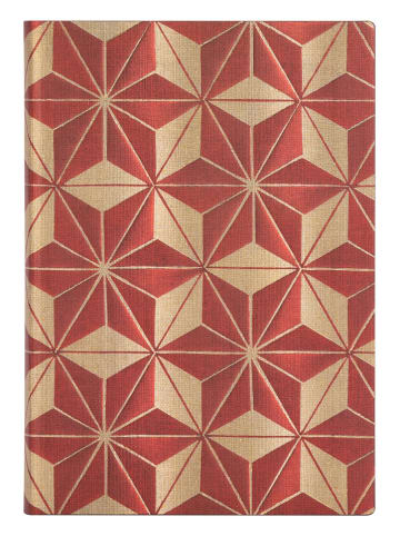 Paperblanks Notatnik "Hishi" w kolorze czerwonym w linie - 13 x 18 cm
