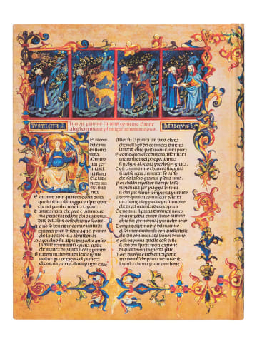 Paperblanks Gelinieerd notitieboek ''Inferno'' beige/blauw - (B)18 x (H)23 cm