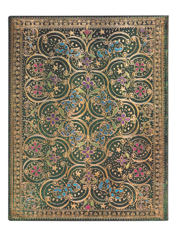 Paperblanks Notatnik "Pinnacle" w kolorze zielonym w linie - 18 x 23 cm