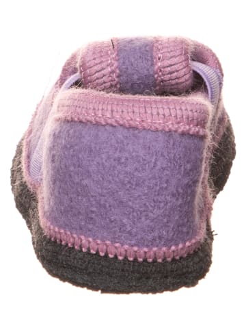 lamino Hausschuhe "Herz" in Rosa/ Lila