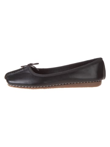 Clarks Skórzane baleriny "Freckle Ice" w kolorze czarnym