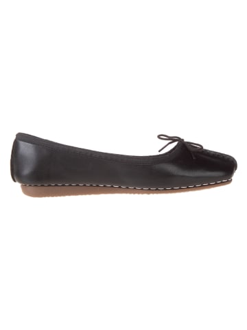 Clarks Skórzane baleriny "Freckle Ice" w kolorze czarnym