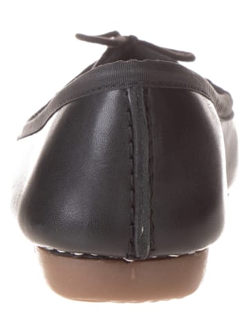 Clarks Leren ballerina's "Freckle Ice" zwart