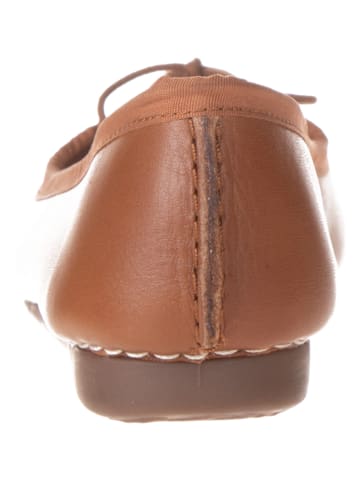 Clarks Leder-Ballerinas "Freckle Ice" in Hellbraun