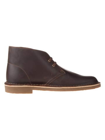 Clarks Skórzane trzewiki "Bushacre 3" w kolorze brązowym
