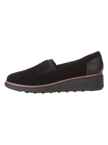 Clarks Leder-Keilpumps "Sharon Dolly" in Schwarz