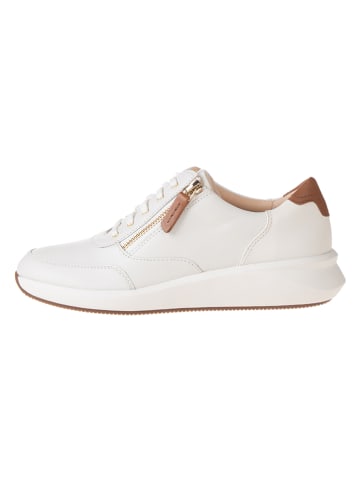 Clarks Leder-Sneakers "Un Rio Zip" in Weiß