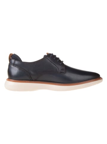 Clarks Leder-Schnürschuhe "Brantin Plain" in Dunkelblau