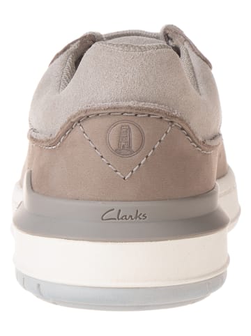 Clarks Skórzane sneakersy "Courtlite2 Run" w kolorze beżowym