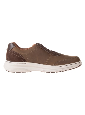 Clarks Skórzane sneakersy "Craftwell" w kolorze brązowym